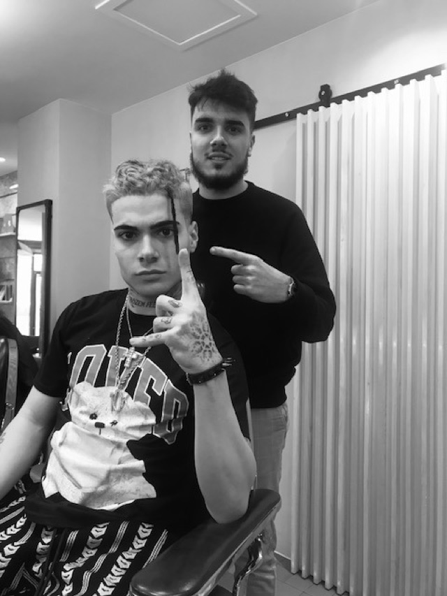 Client au salon avec son barbier